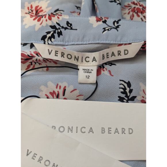 NWT Sz 12 Veronica Beard $450 ROWE Silk Ruched Dress - Picture 12 of 13